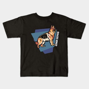 German shepherd in abstract Kids T-Shirt